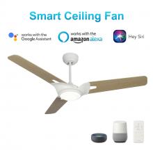  VS563A-L12-W6-1 - Hoffen 56-inch Indoor/Outdoor Smart Ceiling Fan, Dimmable LED Light Kit & Remote Control, Works with